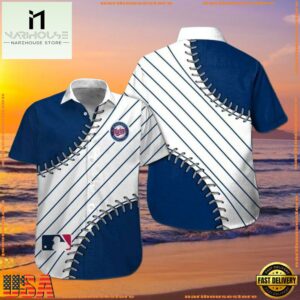 MLB Minnesota Twins Baseball Stitch Summer Hawaiian Shirt