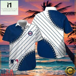 MLB Minnesota Twins Baseball Stitch Summer Hawaiian Shirt
