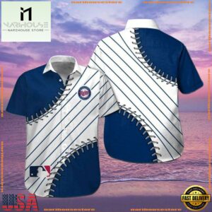 MLB Minnesota Twins Baseball Stitch Summer Hawaiian Shirt