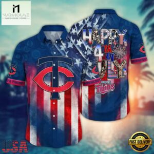 MLB Minnesota Twins Happy 4Th of July Hawaiian Shirt