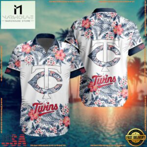 MLB Minnesota Twins Special Tropical Flower Hawaiian Shirt, Baseball Team Button Shirt Design