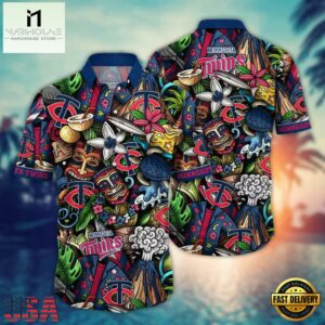 MLB Minnesota Twins Tiki Heritage Hawaiian Shirt