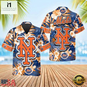 MLB New York Mets Hawaiian Shirt, MLB Hawaiian Shirt Gift For Fans