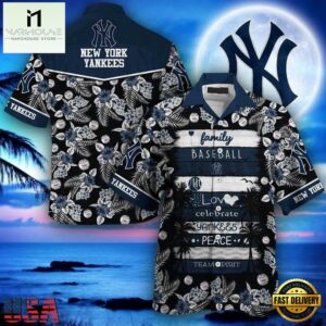 MLB New York Yankees Moonlight Palm Hawaiian Shirt