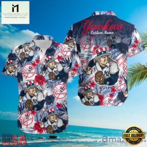 MLB New York Yankees Patriotic Pitch Hawaiian Shirt