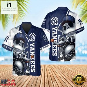 MLB New York Yankees Skeleton Swagger Hawaiian Shirt