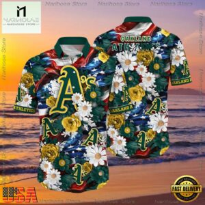 MLB Oakland Athletics Aloha Hawaiian Shirt - MLB Fan Gifts 6 MLB Oakland Athletics Aloha Hawaiian Shirt