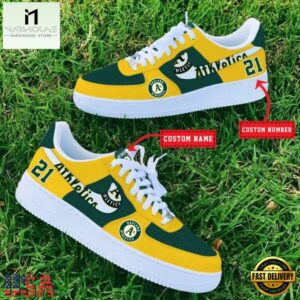 MLB Oakland Athletics Baseball Team Design Air Force 1 Shoes Sneaker