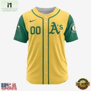 MLB Oakland Athletics Personalized Baseball Team Alternate Design Concept Jersey Shirts