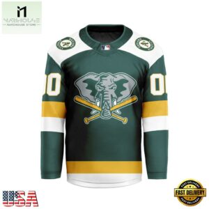 MLB Oakland Athletics Special Hockey Jersey Design Concept