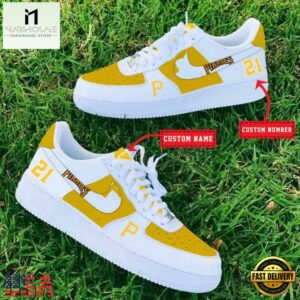 MLB Pittsburgh Pirates Baseball Team Design Air Force 1 Shoes Sneaker