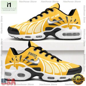 MLB Pittsburgh Pirates Personalized Air Max Plus Shoes, Baseball Team Logo TN Shoes Design