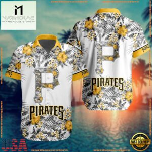 MLB Pittsburgh Pirates Special Tropical Flower Hawaiian Shirt, Baseball Team Button Shirt Design