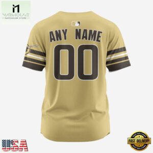 MLB San Diego Padres Custom Name Number New Design Baseball Jersey Shirts 3 MLB San Diego Padres Personalized Baseball Team Alternate Design Concept Jersey Shirts