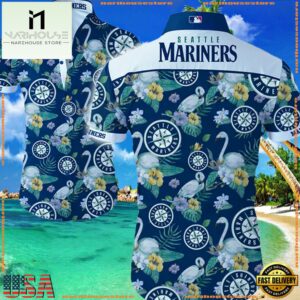 MLB Seattle Mariners Aloha Hawaiian Shirt Summer Button UpGroup