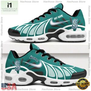 MLB Seattle Mariners Personalized Air Max Plus Shoes, Baseball Team Logo TN Shoes Design