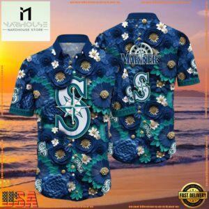 MLB Seattle Mariners Tropical Flower Summer Hawaiian Shirt