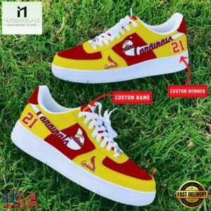 MLB St Louis Cardinals Baseball Team Design Air Force 1 Shoes Sneaker