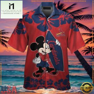 MLB St. Louis Cardinals Mickey Mouse Aloha Shirt