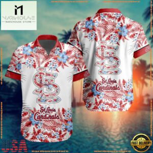 MLB St. Louis Cardinals Special Tropical Flower Hawaiian Shirt, Baseball Team Button Shirt Design