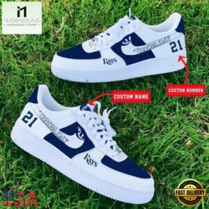 MLB Tampa Bay Rays Baseball Team Design Air Force 1 Shoes Sneaker