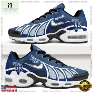 MLB Tampa Bay Rays Personalized Air Max Plus Shoes, Baseball Team Logo TN Shoes Design