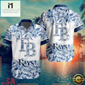 MLB Tampa Bay Rays Special Tropical Flower Hawaiian Shirt, Baseball Team Button Shirt Design