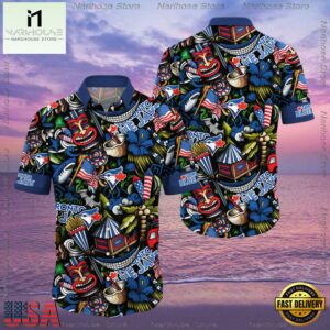 MLB Toronto Blue Jays Flower Aloha Hawaiian Shirt