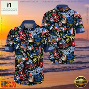 MLB Toronto Blue Jays Flower Aloha Hawaiian Shirt