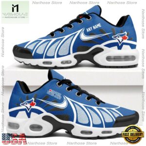 MLB Toronto Blue Jays Personalized Air Max Plus Shoes, Baseball Team Logo TN Shoes Design