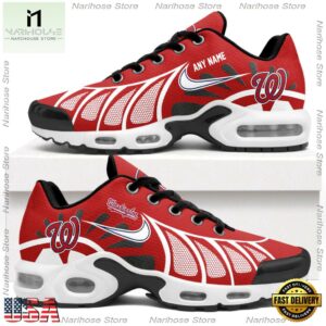 MLB Washington Nationals Personalized Air Max Plus Shoes, Baseball Team Logo TN Shoes Design