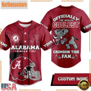 NCAA Alabama Crimson Tide Officially The World Coolest Baseball Jersey