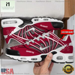 NCAA Alabama Crimson Tide Sport Football Logo Custom Air Max Plus Shoes