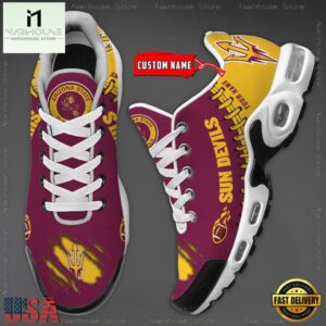 NCAA Arizona State Sun Devils Football Custom Air Max Plus Shoes