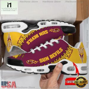 NCAA Arizona State Sun Devils Football Custom Air Max Plus Shoes