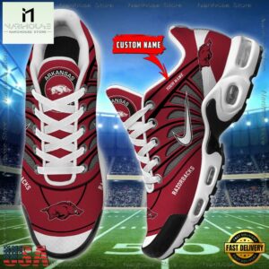 NCAA Arkansas Razorbacks Sport Football Logo Custom Air Max Plus Shoes