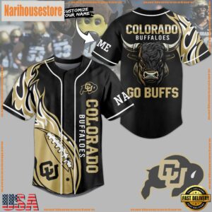 NCAA Colorado Buffaloes Mascot Go Buffs Baseball Jersey