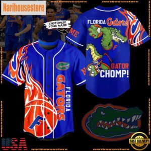 NCAA Florida Gators Football Mascot Ready To Fight Custom Baseball Jersey