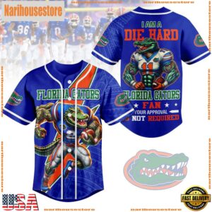 NCAA Florida Gators I Am A Die Hard Baseball Jersey