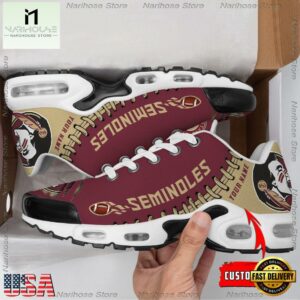 NCAA Florida State Seminoles Football Custom Air Max Plus Shoes