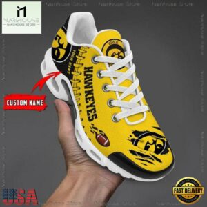 NCAA Iowa Hawkeyes Football Custom Air Max Plus Shoes