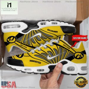 NCAA Iowa Hawkeyes Sport Football Logo Custom Air Max Plus Shoes
