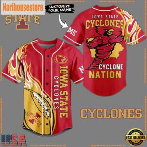 NCAA Iowa State Cyclones Mascot Nation Baseball Jersey