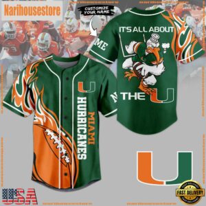 NCAA Miami Hurricanes It's All About The U Baseball Jersey