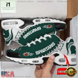 NCAA Michigan State Spartans Football Custom Air Max Plus Shoes