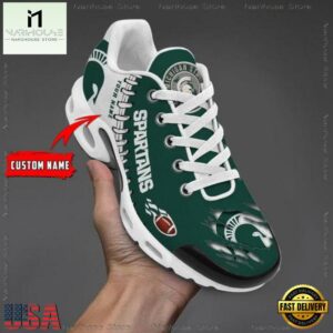 NCAA Michigan State Spartans Football Custom Air Max Plus Shoes