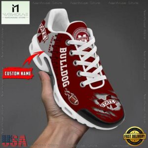 NCAA Mississippi State Bulldogs Football Custom Air Max Plus Shoes