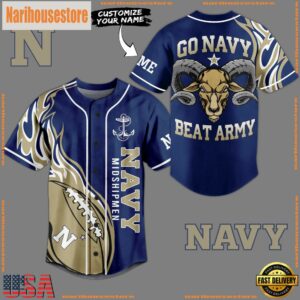 NCAA Navy Midshipmen Go Navy Beat Army Baseball Jersey