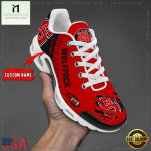 NCAA NC State Wolfpack Football Custom Air Max Plus Shoes