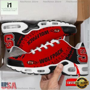NCAA NC State Wolfpack Football Custom Air Max Plus Shoes